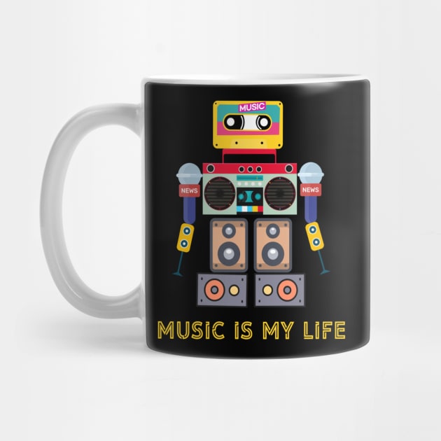 Music is my life,love music, robot by zzzozzo